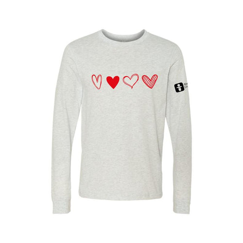 Hearts Design Long Sleeve T-shirt