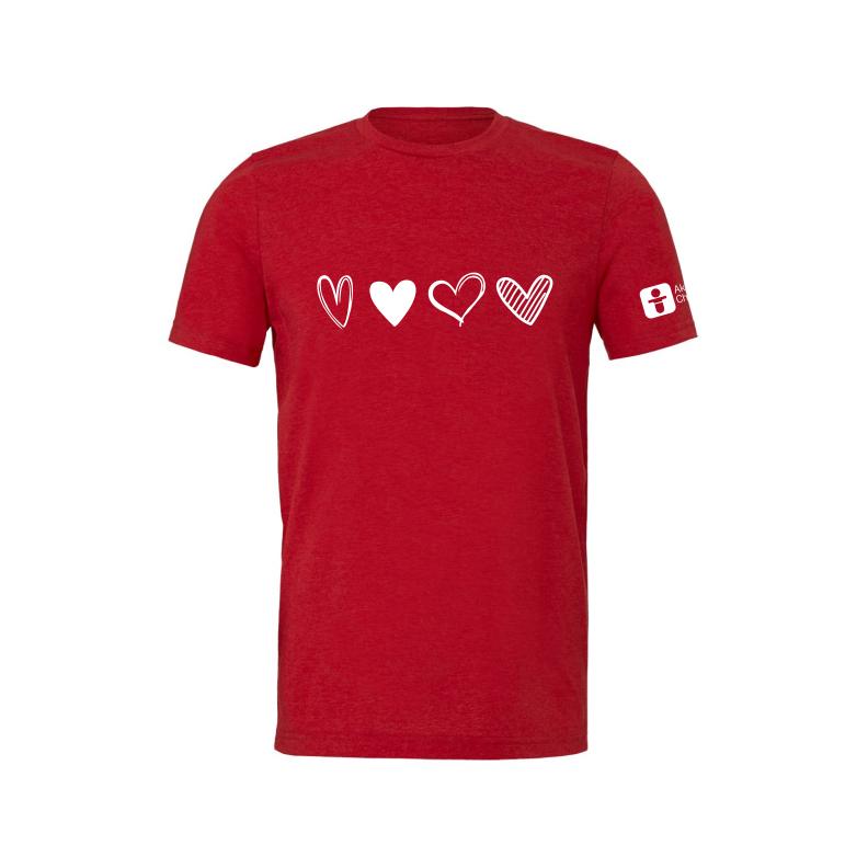 Hearts Design Short Sleeve T-shirt