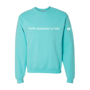 100% Dedicated to Kids Crewneck Sweatshirt